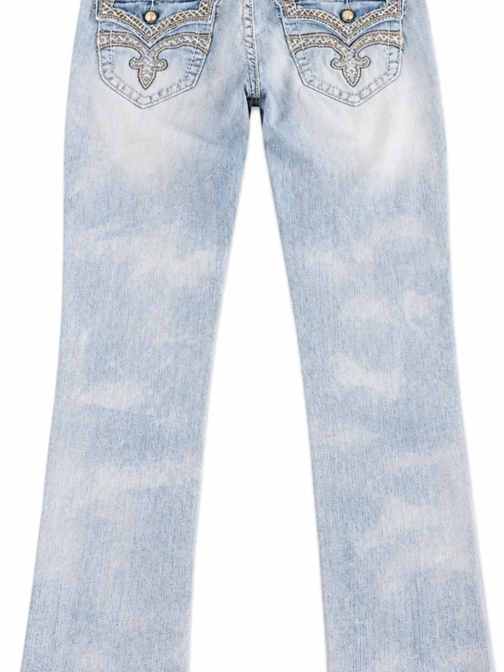 Rock Revival Jen Skinny Jeans Size 27 Light Wash Distressed Stretch Denim
